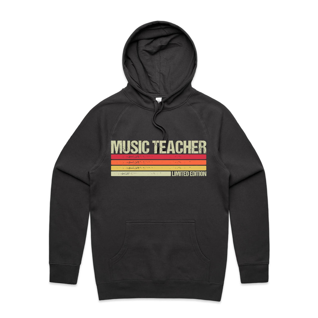 Music Teacher, Limited Edition - Mens Hoodie Coal Mens Hoodie Music Printed In Australia Teacher