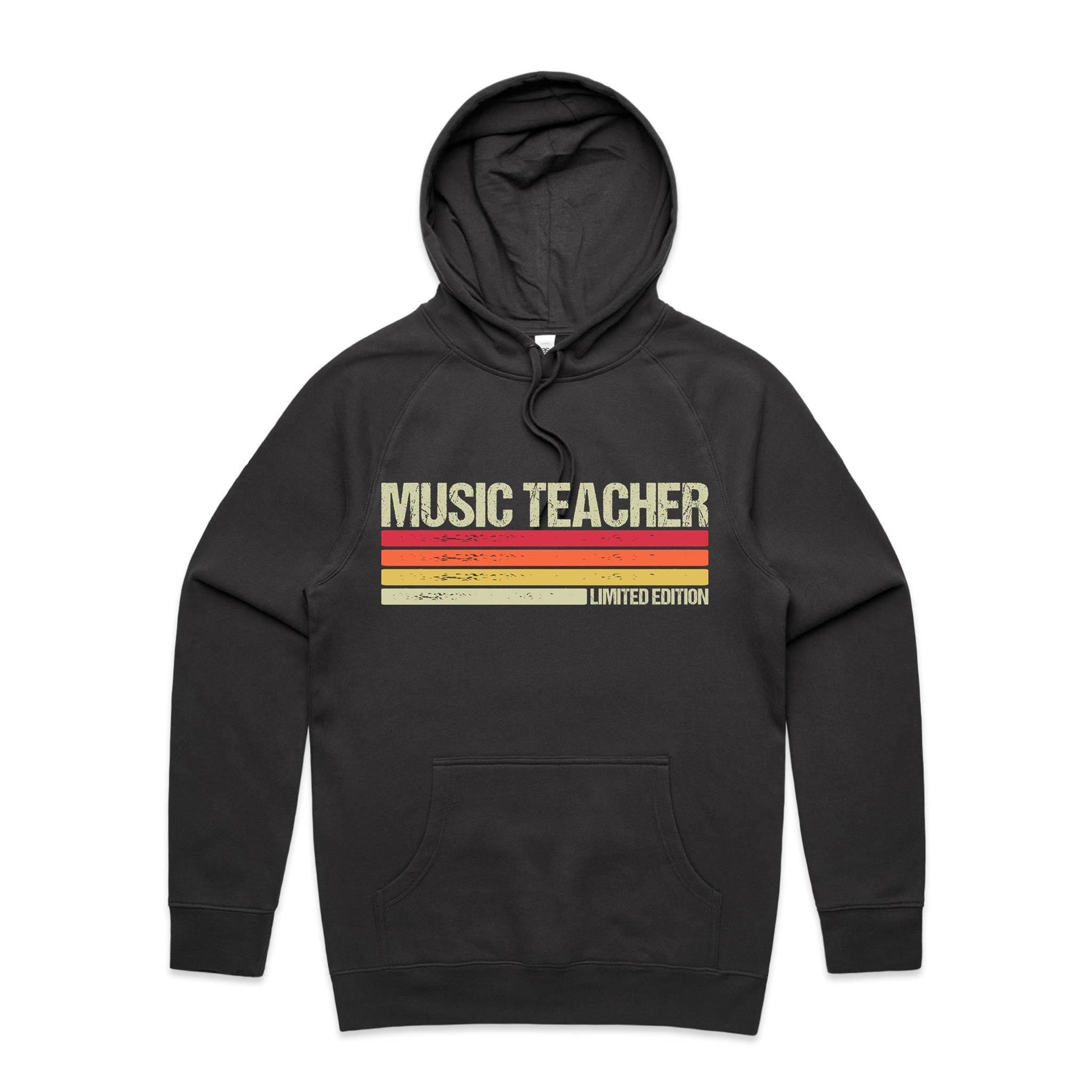 Music Teacher, Limited Edition - Mens Hoodie Coal Mens Hoodie Music Printed In Australia Teacher