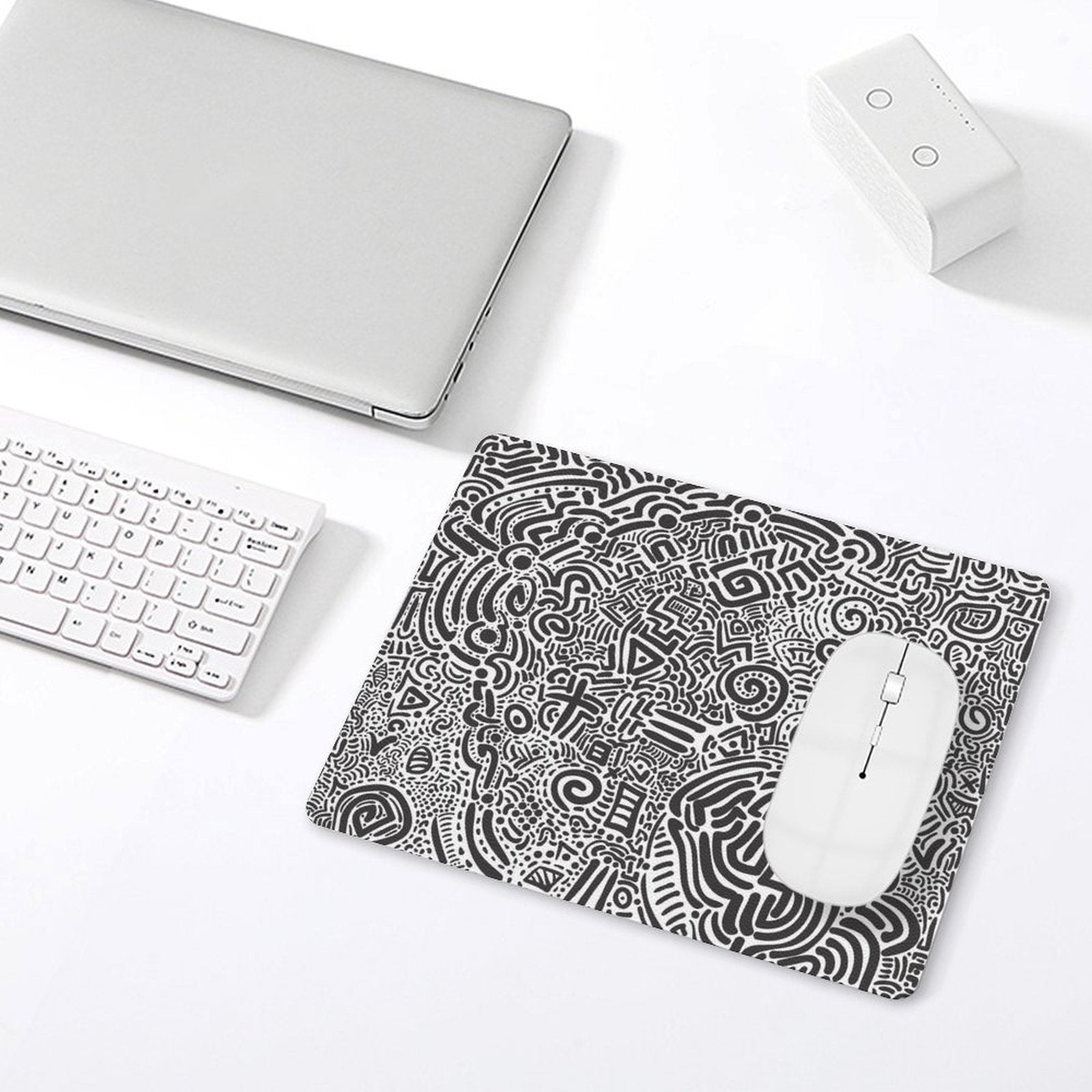 Black And White - Leather Mouse Pad Leather Mouse Pad Printed Offshore