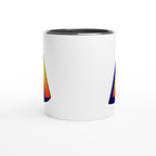 Personalised - Comic Book Initial - White 11oz Ceramic Mug with Color Inside Personalised 11oz Mug comic Customise Globally Fulfilled Name Personalise