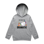 Dramatic Unicorn Goose Kid's AS Colour Hoodie Grey Marle Kids Hoodie animal Printed In Australia