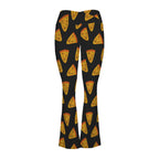 Pizzas High Waist Crossover Tummy Control Flare Leggings High Waist Flare Leggings Food Printed Offshore