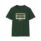 Turning 50, Best Of 1976, Cassette Tape Unisex Softstyle T-Shirt Forest Green Unisex Adult T-shirt Australian Printer Birthday Music Retro