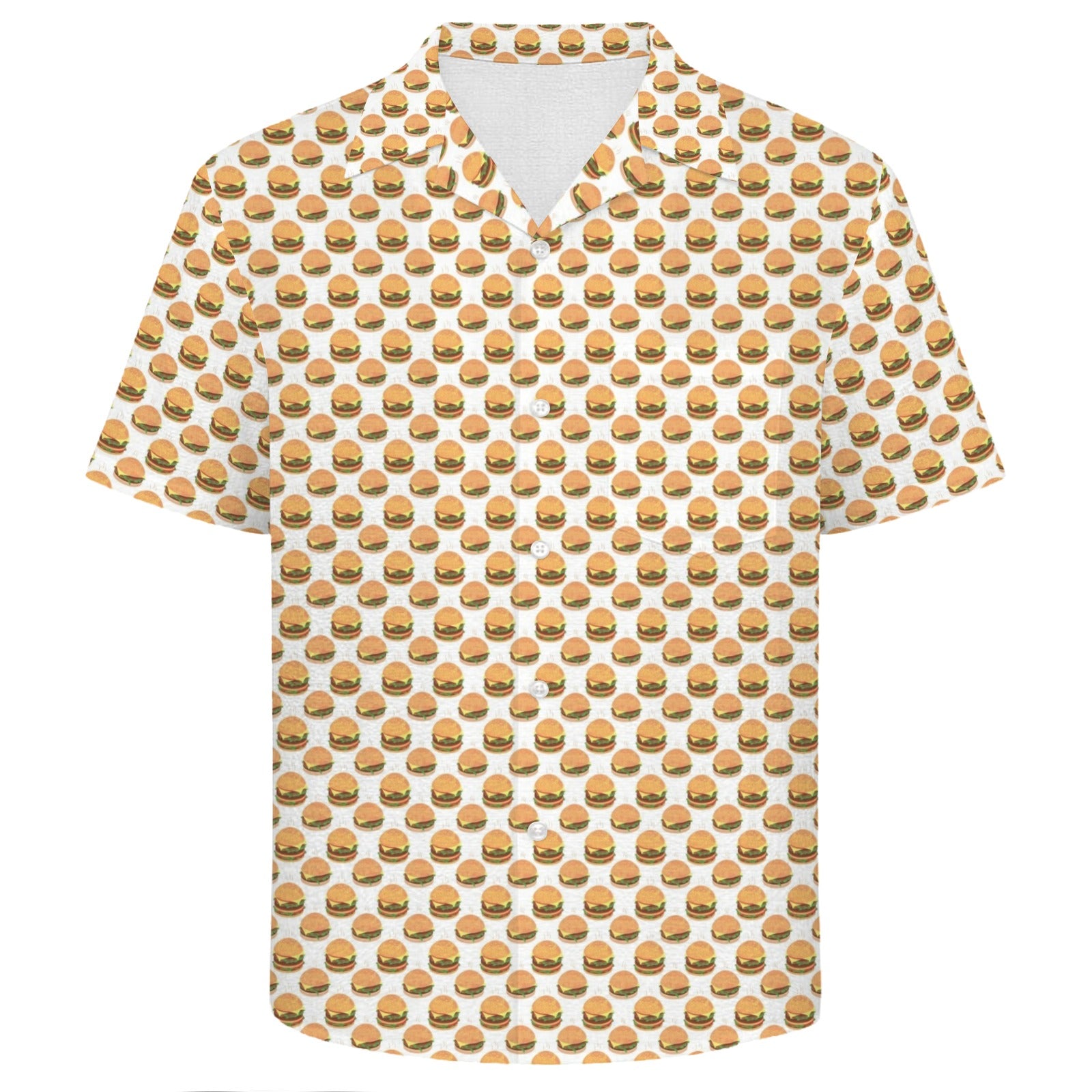 Hamburgers Men's Crinkle Hawaiian Shirt