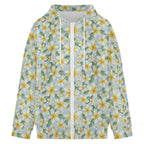 Delicate Frangipani Women's Full-Zip Hoodie