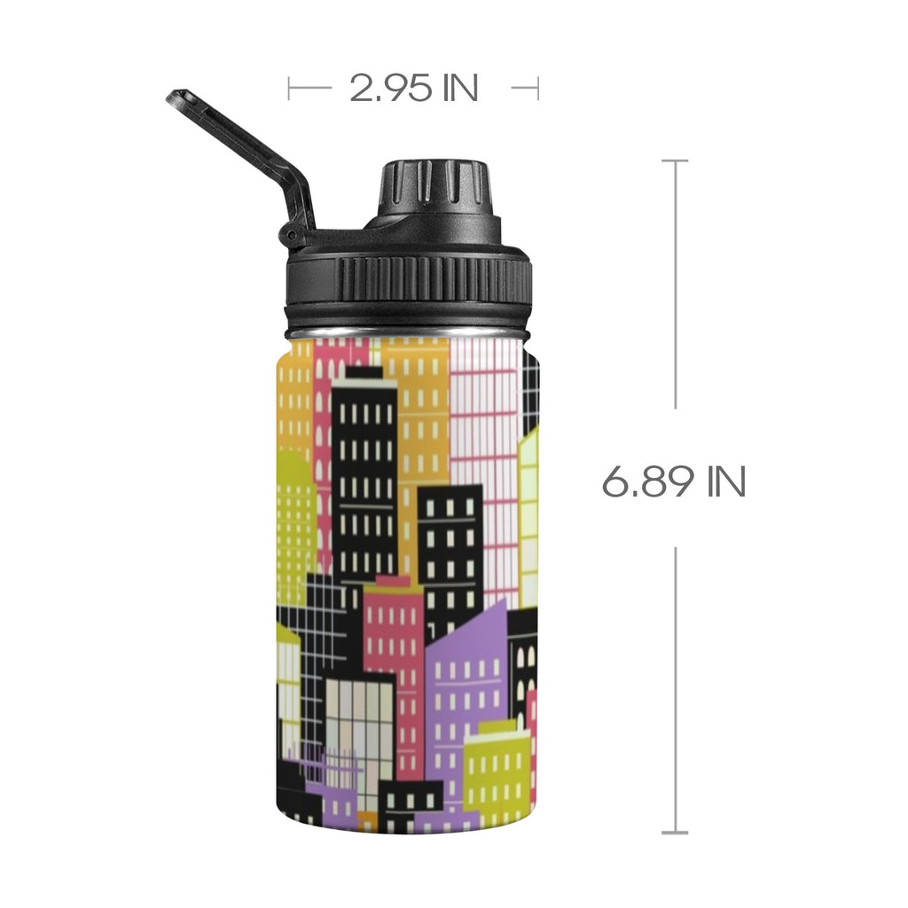 City Scape - Kids Water Bottle with Chug Lid (12 oz)