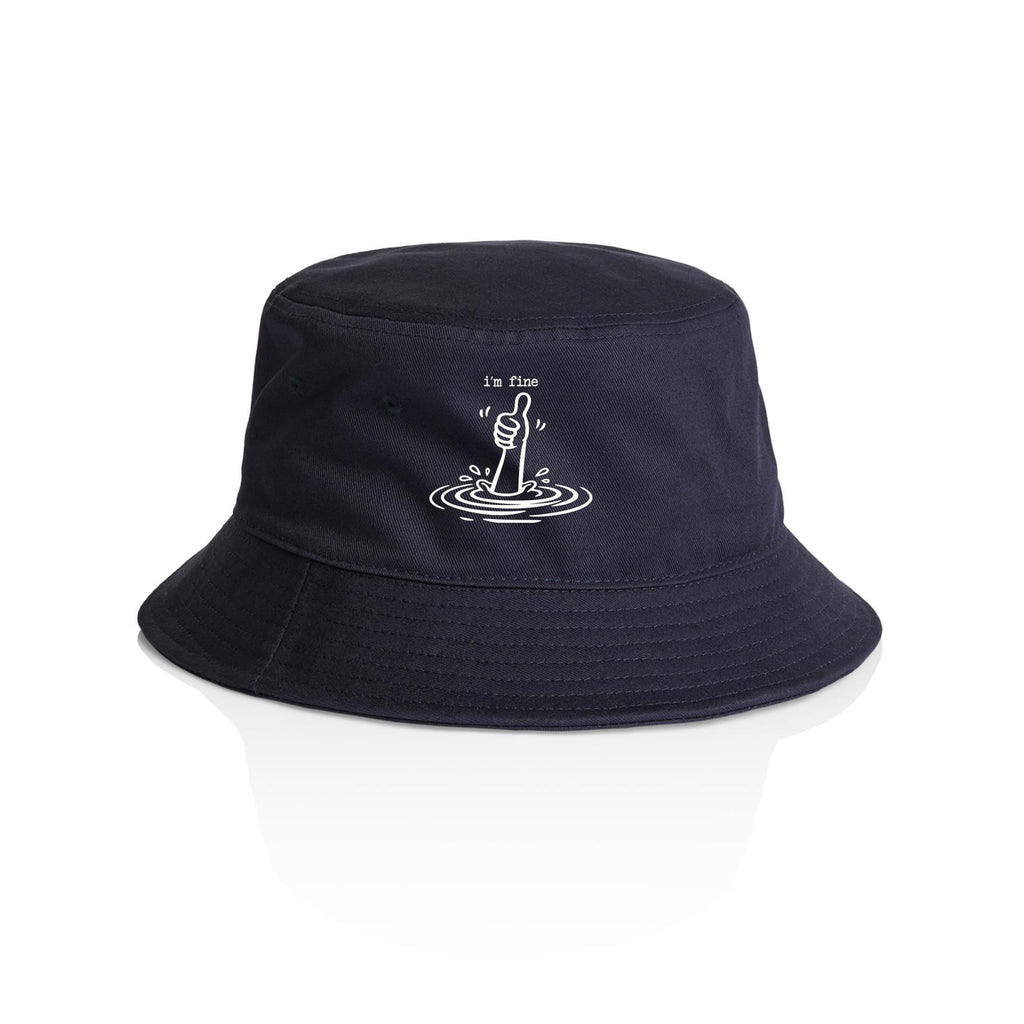 I'm Fine Drowning Thumbs Up AS Colour Bucket Hat