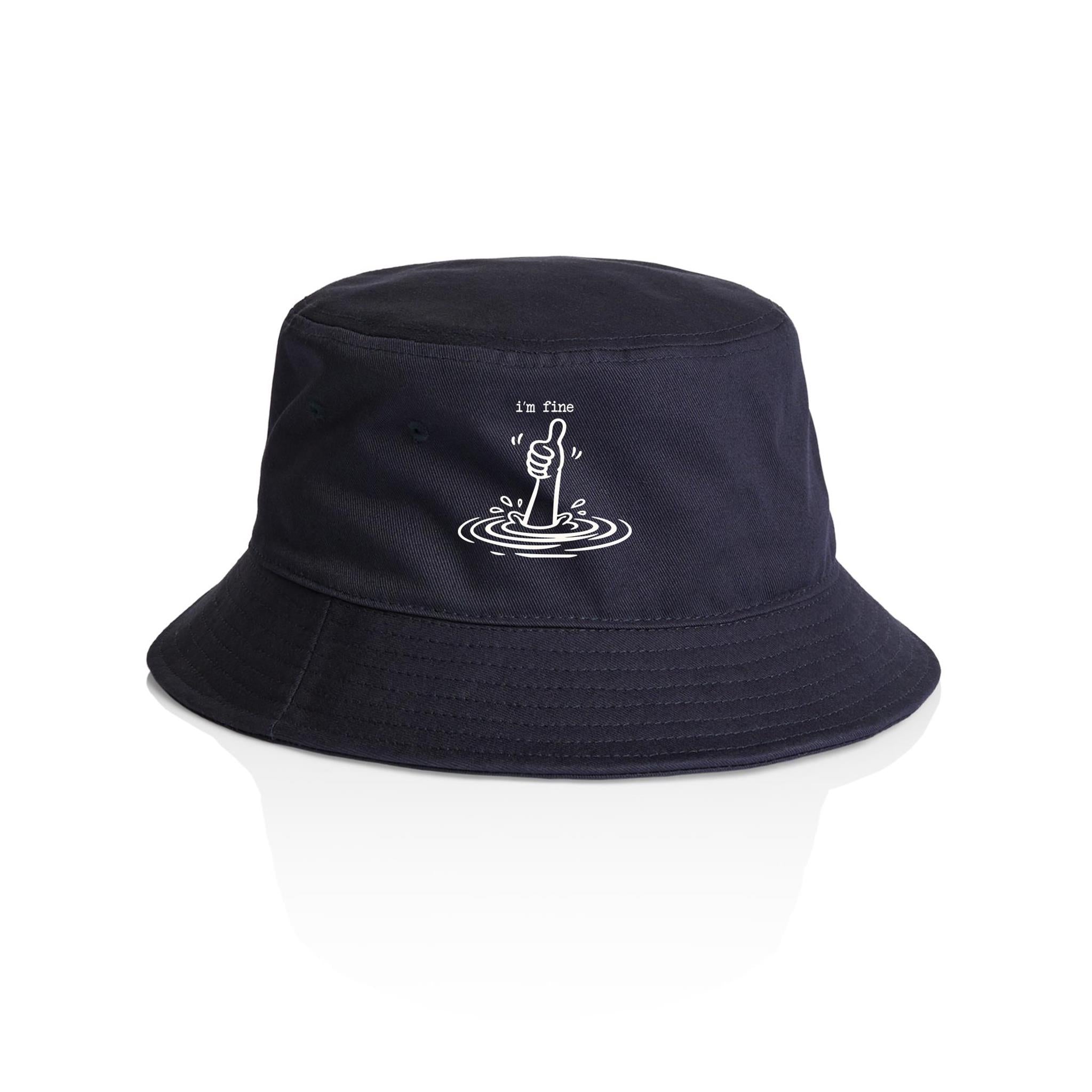 I'm Fine Drowning Thumbs Up AS Colour Bucket Hat