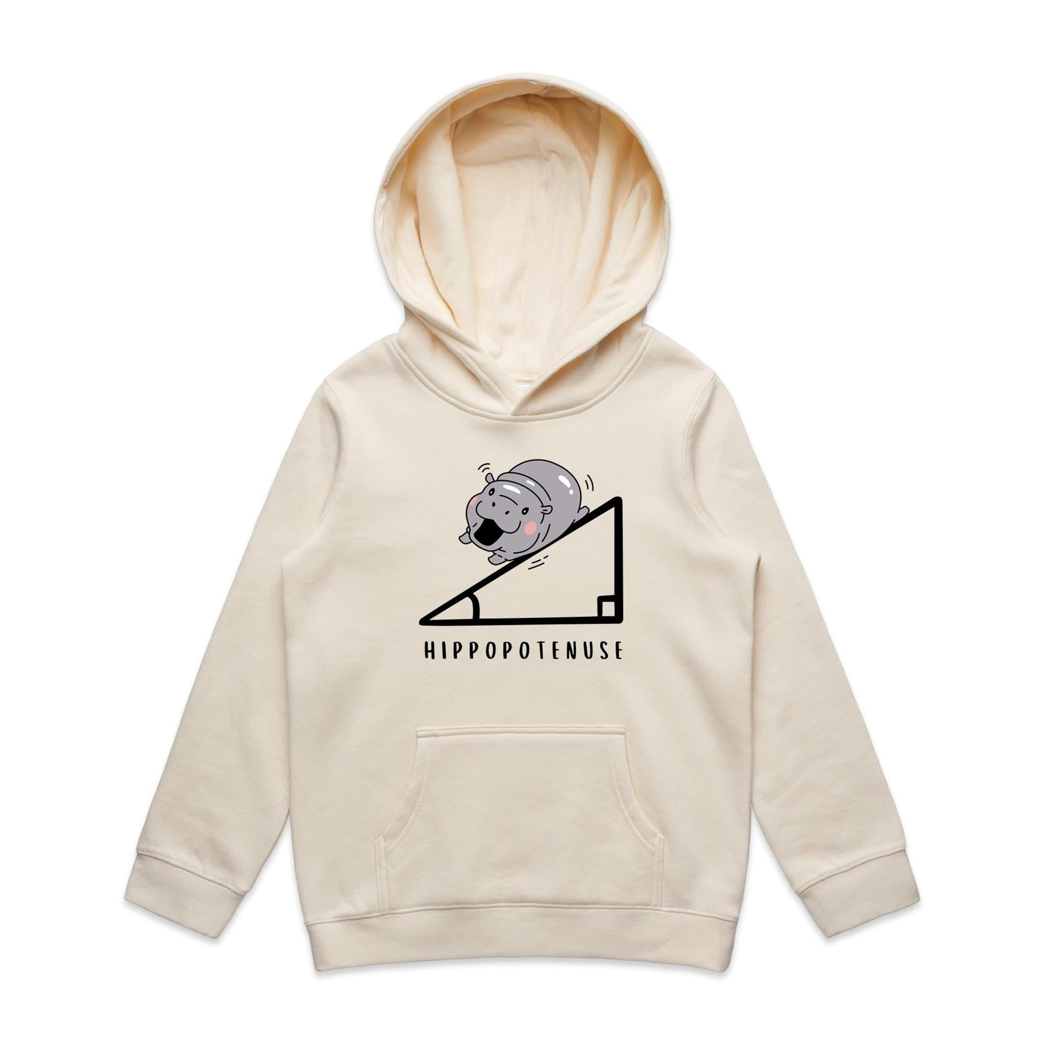 Hippopotenuse Hippo Hypotenuse Kids AS Colour Hoodie