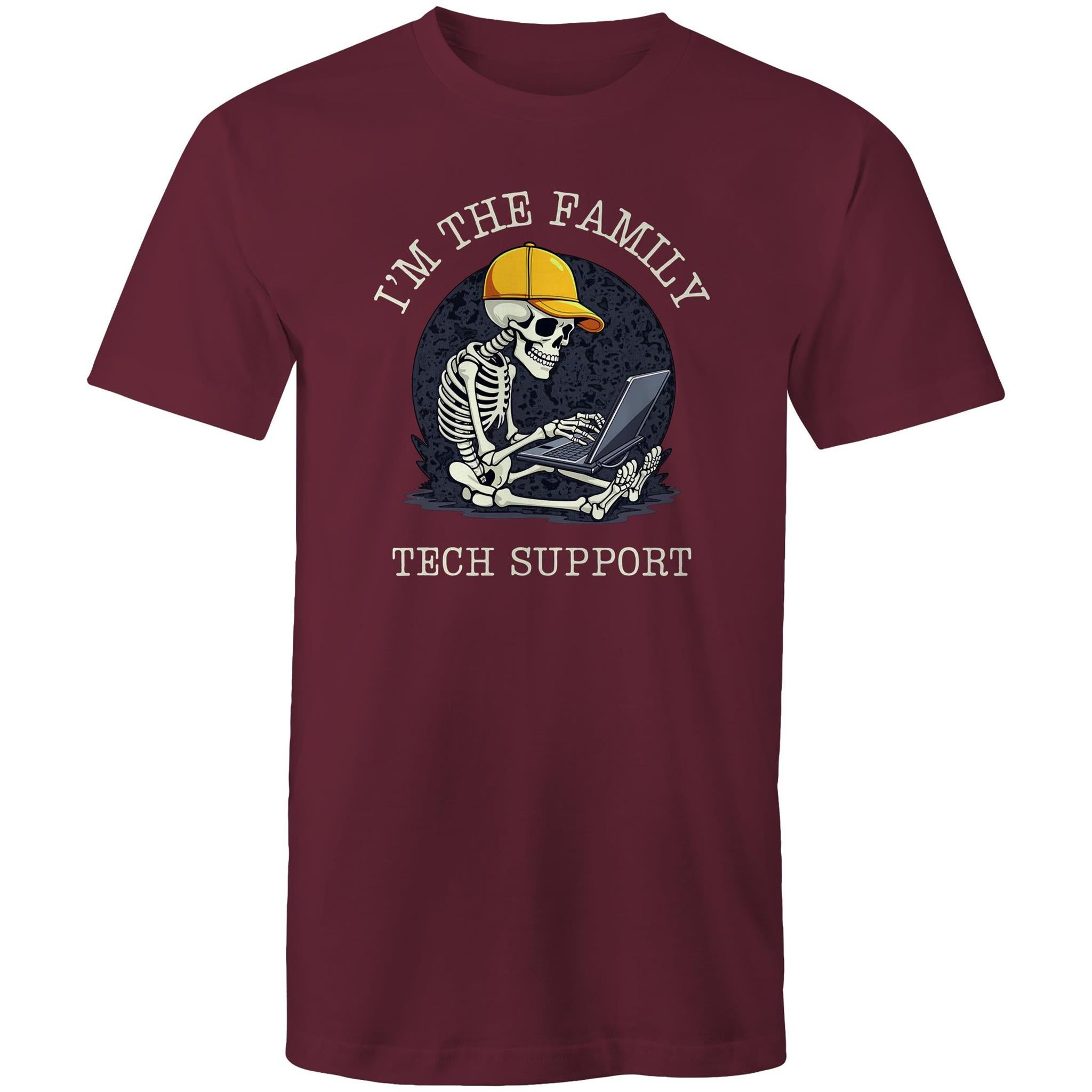 I'm The Family Tech Support - Mens T-Shirt Burgundy Mens T-shirt Printed In Australia Tech