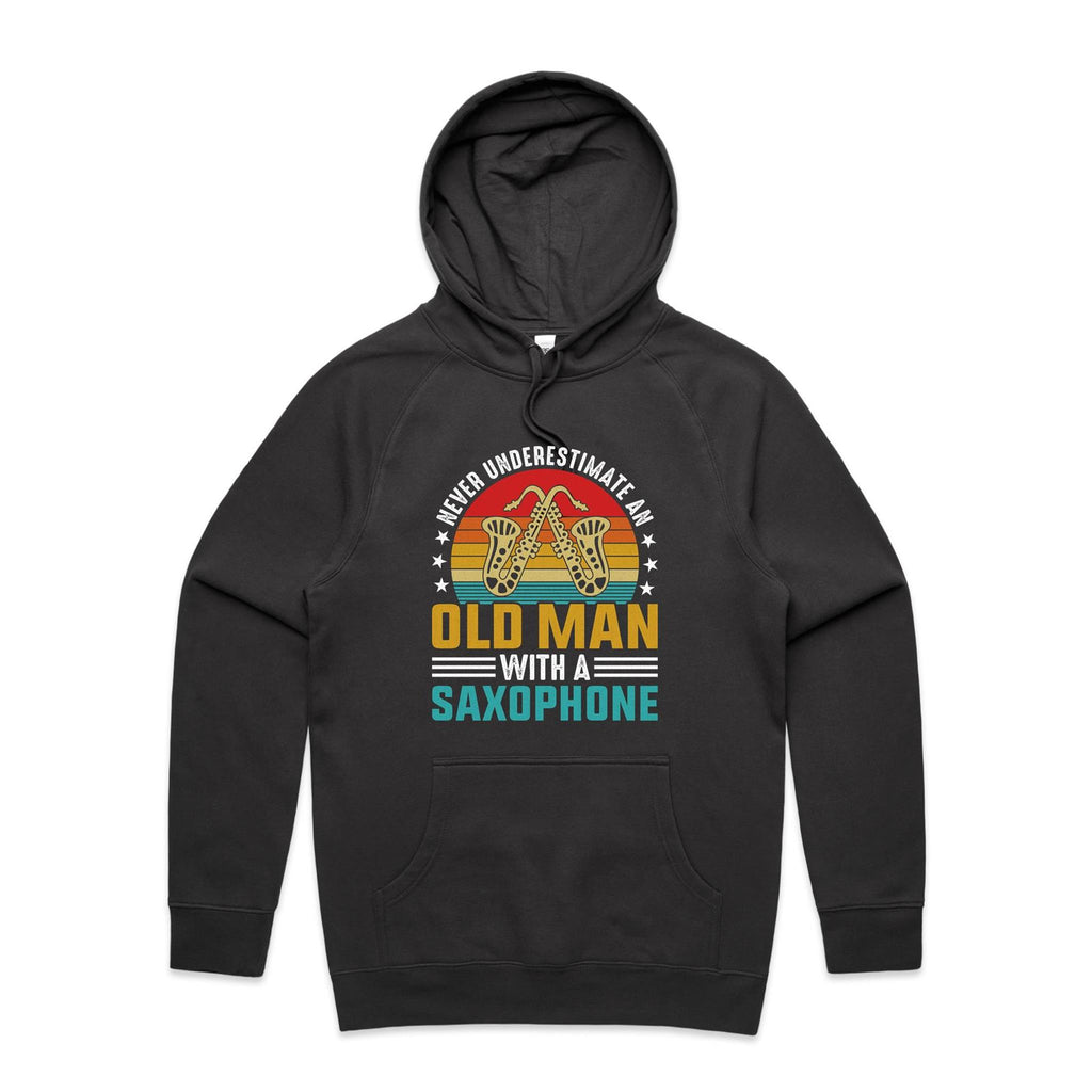 Never Underestimate An Old Man With A Saxophone - Men's AS Colour Hoodie
