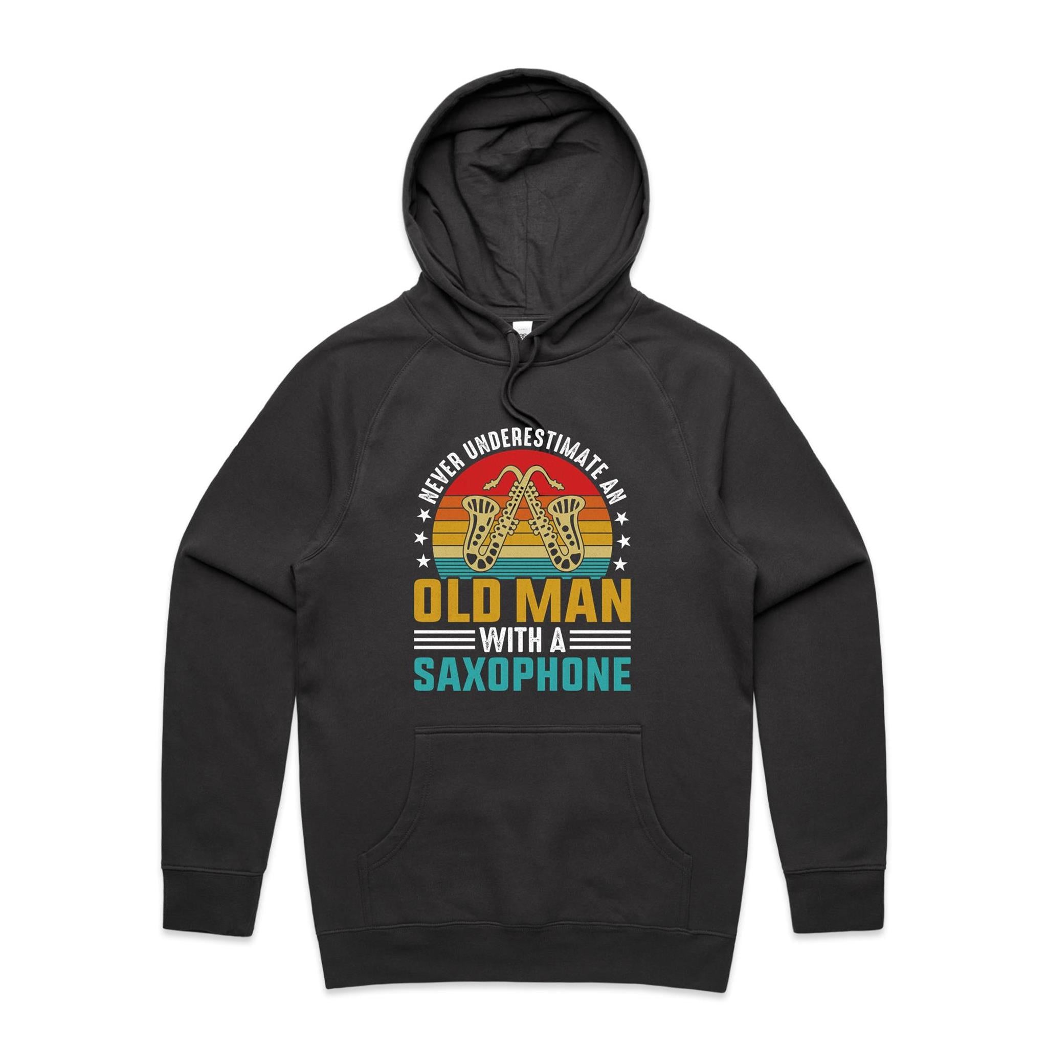 Never Underestimate An Old Man With A Saxophone - Men's AS Colour Hoodie