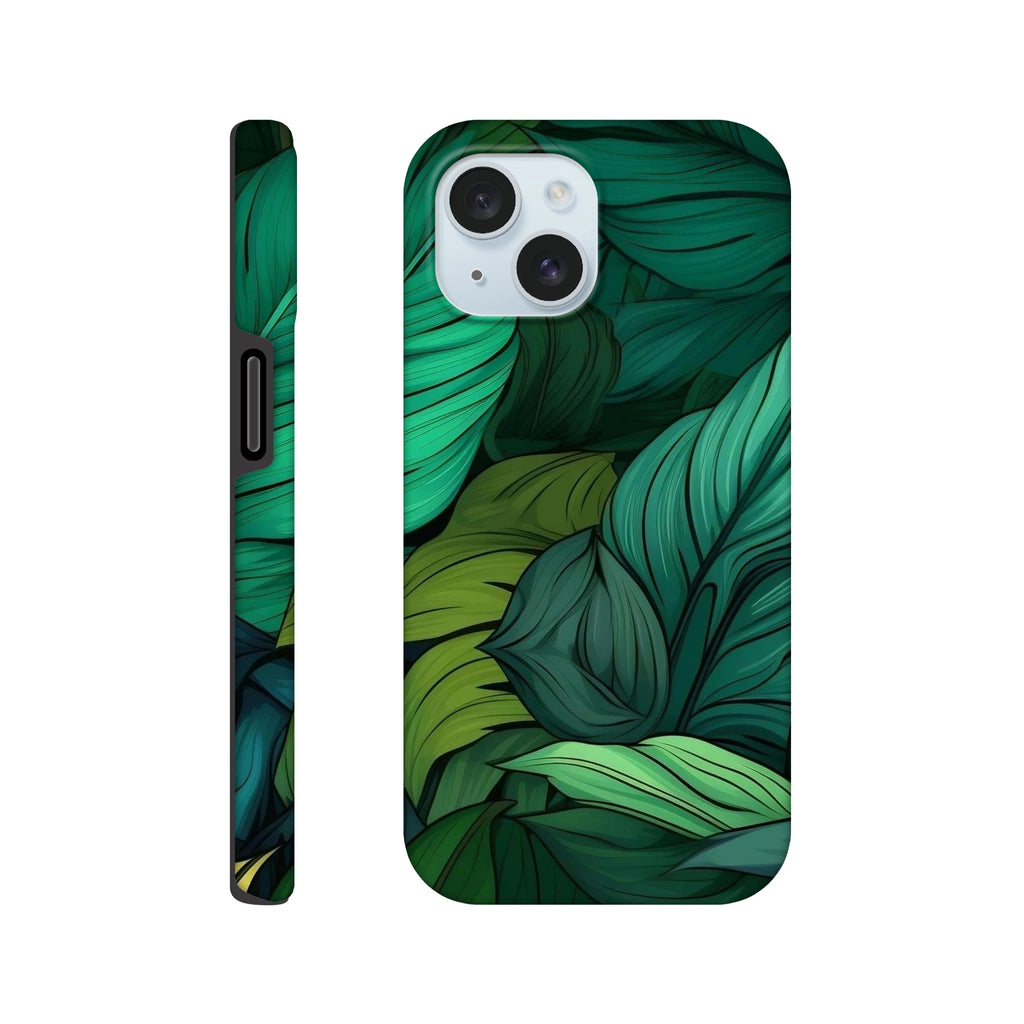 Tropical Leaves - Apple iPhone Tough case iPhone 15 iPhone Tough Case Globally Fulfilled Plants