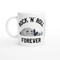 Personalise - Rock 'N' Roll Forever - White 11oz Ceramic Mug Ceramic White Personalised Mug customise Globally Fulfilled Music personalise