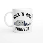 Personalise - Rock 'N' Roll Forever - White 11oz Ceramic Mug Ceramic White Personalised Mug customise Globally Fulfilled Music personalise