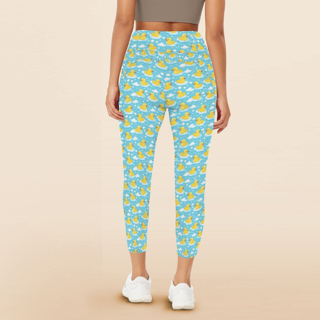 Rubber Ducks Women's High Waist Pockets Yoga Leggings