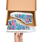 Brushstrokes - Kids High Top Canvas Shoes
