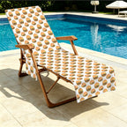 Hamburgers Beach Chair Towel Cover with Side Pockets