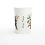 Personalise - Lorikeet, Australian Birds - White 10oz Porcelain Slim Mug Personalised Porcelain Mug animal Globally Fulfilled