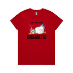 Dramatic Unicorn Goose Women's AS Colour T-shirt Red Womens T-shirt animal Printed In Australia