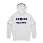 Rocking This Dad Bod - Mens Hoodie White Marle Mens Hoodie Dad Printed In Australia