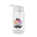 Personalised - Dad Bod On Point - Clear Tritan Water Bottle 16.9oz Transparent Personalised Clear Tritan Water Bottle Globally Fulfilled