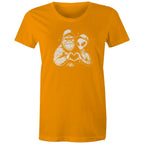Alien Bigfoot Heart Hands - Womens T-shirt Orange Womens T-shirt Love Printed In Australia Sci Fi