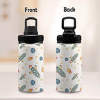 Rockets Kids Water Bottle with Chug Lid (12 oz) Kids Water Bottle with Chug Lid Printed Offshore Space