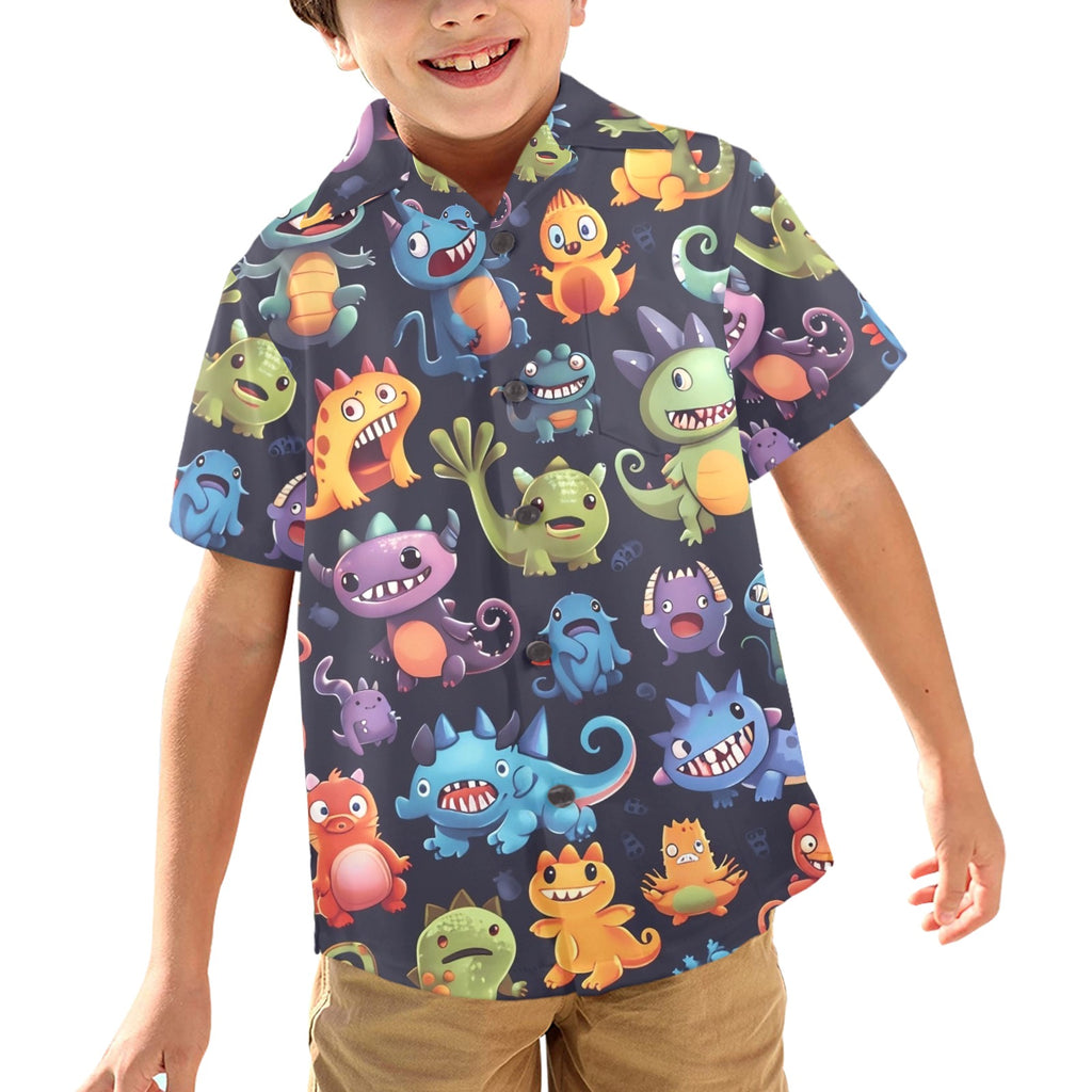 Monster Mania - Junior Kids Hawaiian Shirt