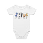 Cute Music Characters AS Colour Baby Bodysuit
