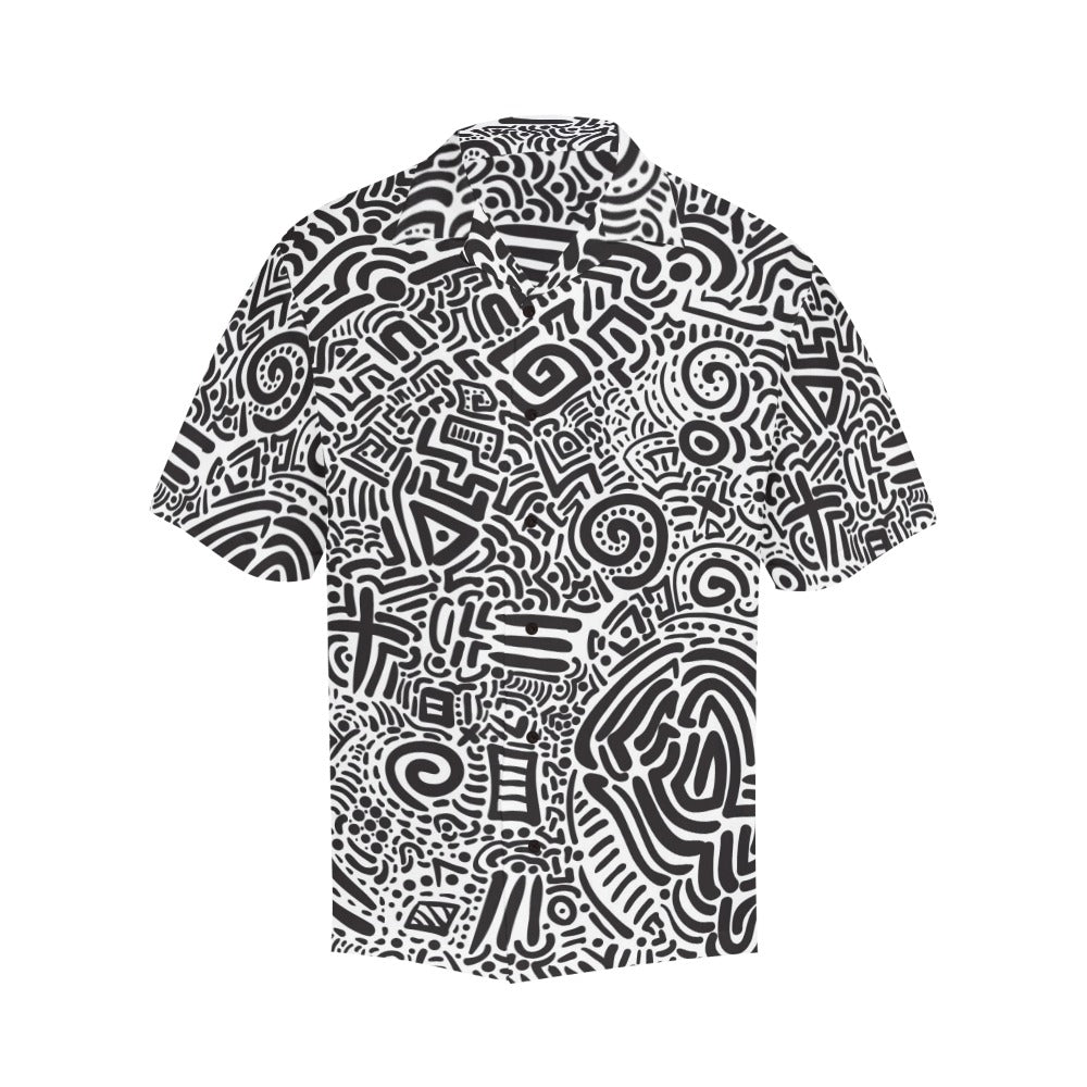 Black And White - Mens Hawaiian Shirt