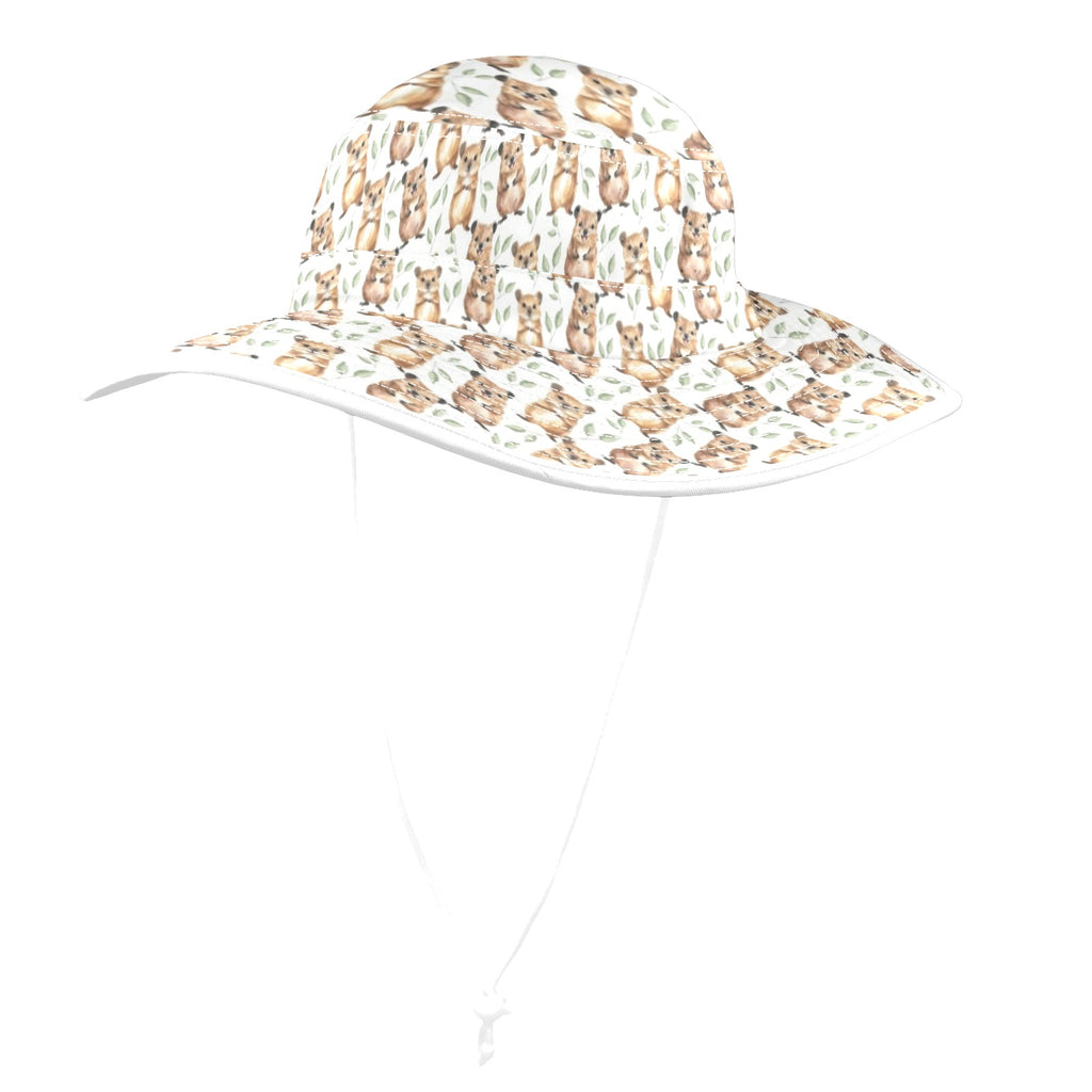 Quokkas Wide Brim Bucket Hat Wide Brim Bucket Hat animal Australia Printed Offshore