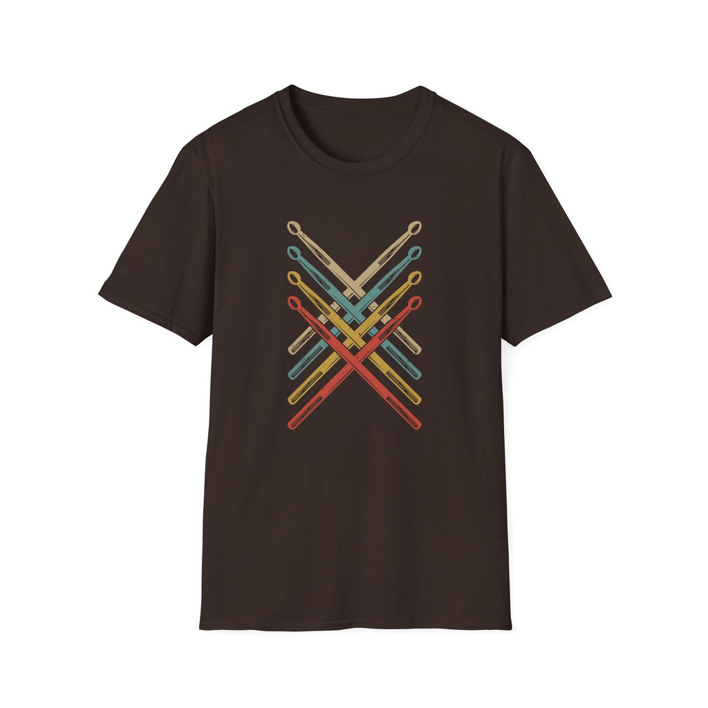 Retro Drumsticks - Unisex Softstyle T-shirt