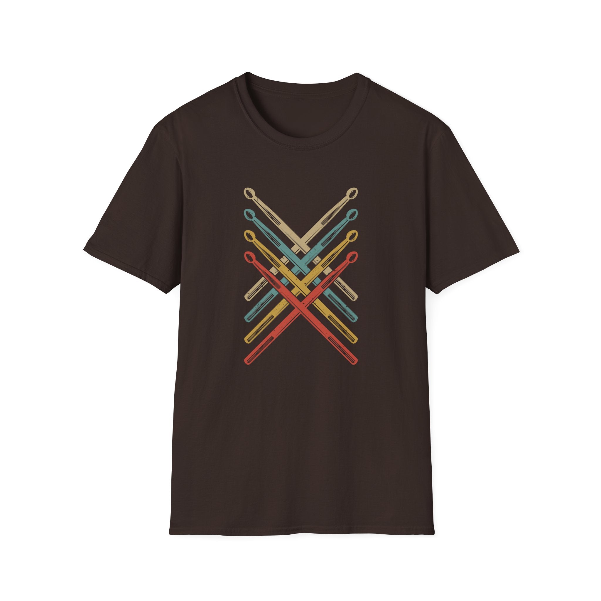 Retro Drumsticks - Unisex Softstyle T-shirt