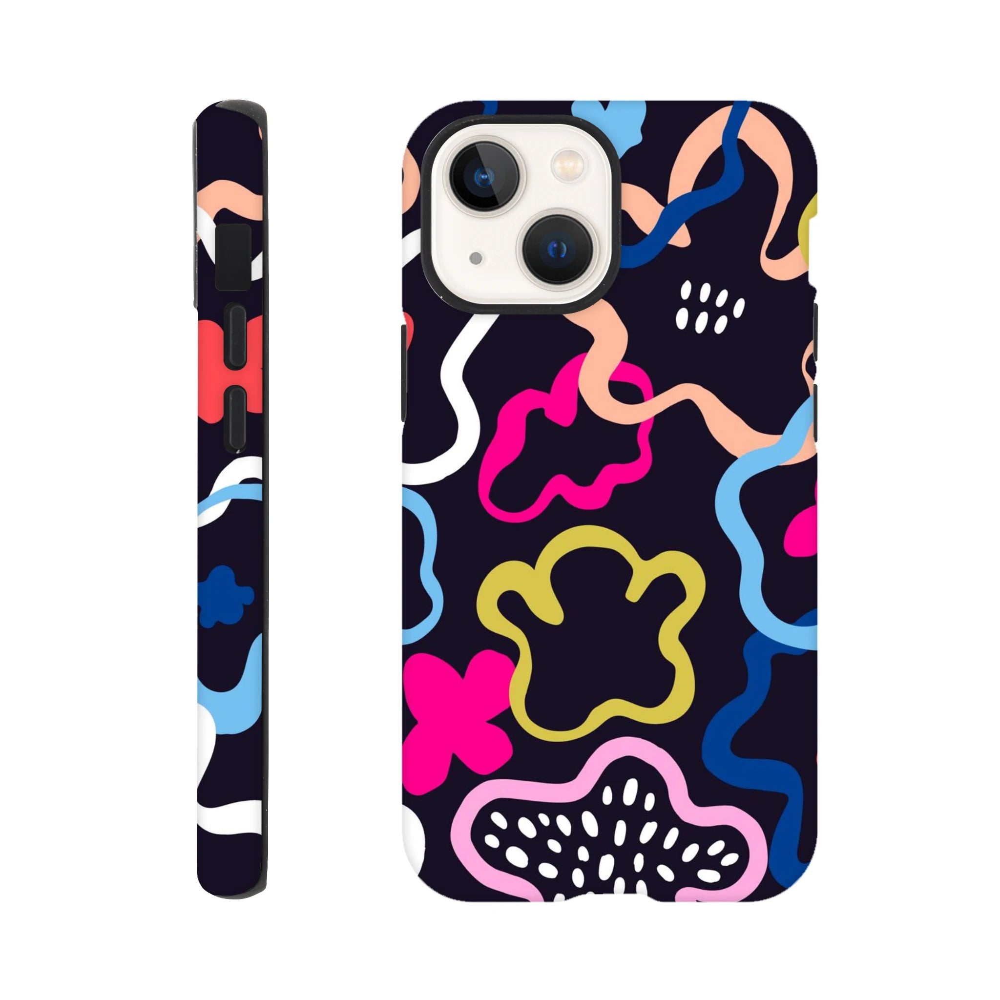 Colour Abstract Shapes - Apple iPhone Tough case iPhone 13 Mini iPhone Tough Case Globally Fulfilled
