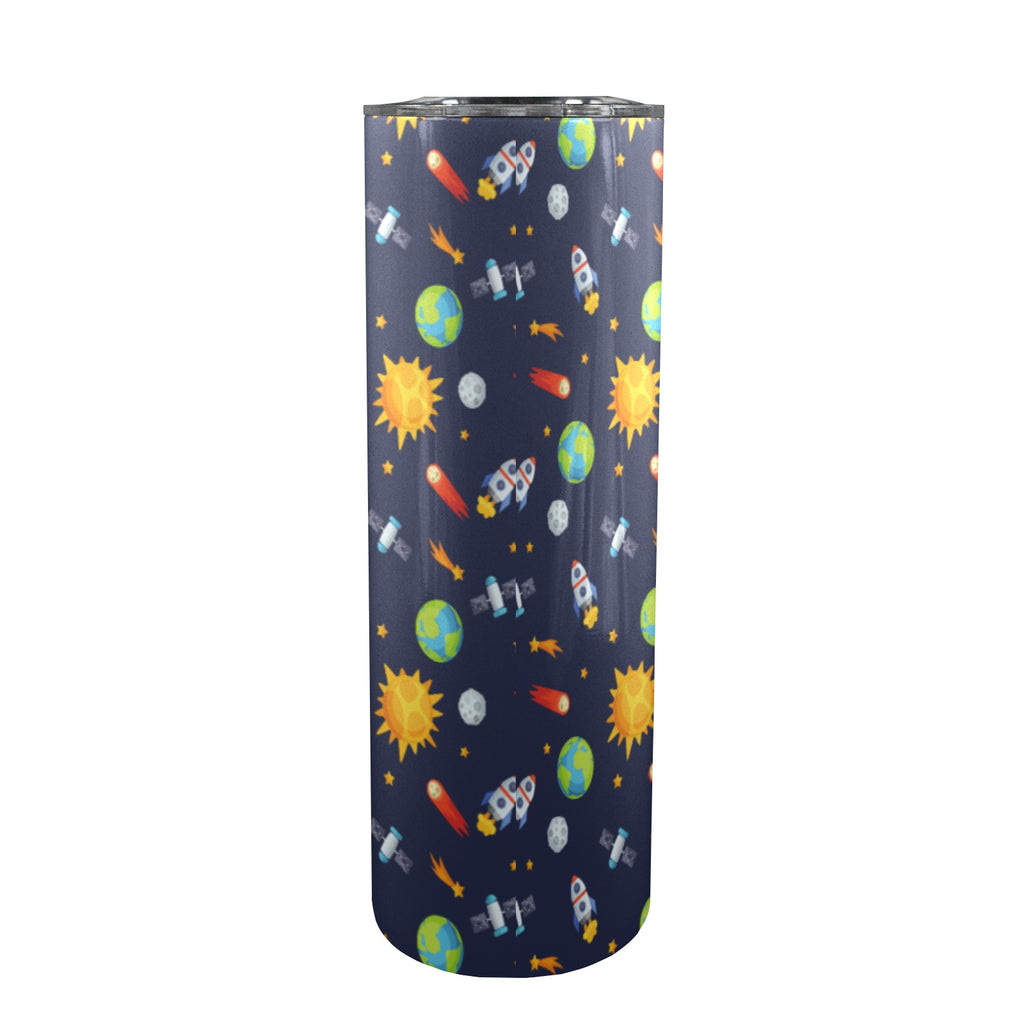 Busy Space 20oz Tall Skinny Tumbler with Lid and Straw