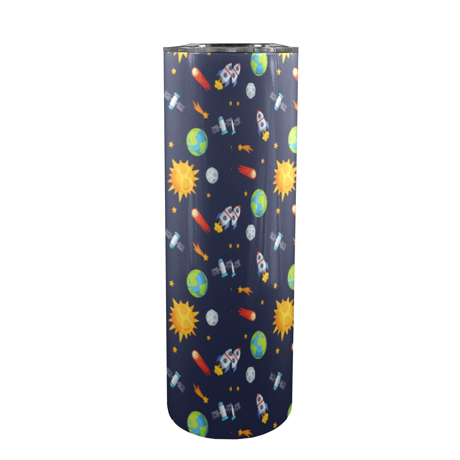 Busy Space 20oz Tall Skinny Tumbler with Lid and Straw