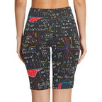 Colourful Maths Formulas Women's Bike Shorts With Side Pockets Women's Bike Shorts Maths Printed Offshore
