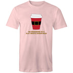 I'm Dreaming Of A Flat White Christmas, Coffee - Mens T-Shirt Pink Mens Christmas T-shirt Christmas Printed In Australia