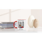 Personalised - Dad, The Original Superhero - White 11oz Ceramic Mug with Colour Inside Personalised 11oz Mug comic Customise Dad Globally Fulfilled Name Personalise