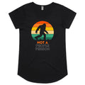 Not A People Person, Bigfoot - Womens Scoop Neck T-Shirt Black Womens Scoop Neck T-shirt Printed In Australia Sci Fi