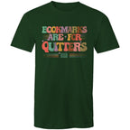 Bookmarks Are For Quitters - Mens T-Shirt Forest Green Mens T-shirt Printed In Australia Reading