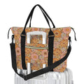 Orange Retro Floral Duffle Bag-Simple (Model 1715) One Size Duffle Bag-Simple (1715)