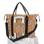 Orange Retro Floral Duffle Bag-Simple (Model 1715) One Size Duffle Bag-Simple (1715)