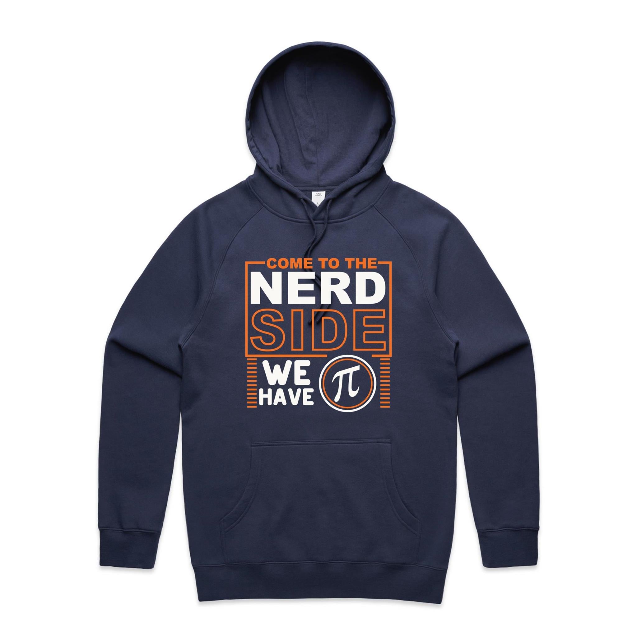 Come To The Nerd Side, We Have Pi - Mens Hoodie Midnight Blue Mens Hoodie Maths Printed In Australia Sci Fi