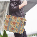 Vintage Retro Floral Duffle Bag-Simple (Model 1715) Duffle Bag-Simple (1715)