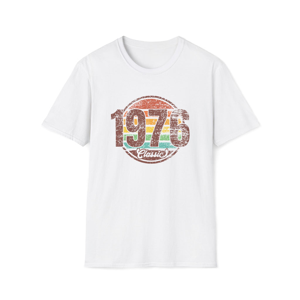 Turning 50 1976 Classic Unisex Softstyle T-Shirt White Unisex Adult T-shirt Australian Printer Birthday Retro