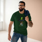 Alien UFO, At Least I Have My Guitar - Men's Staple Tee Forest Green Mens Premium T-Shirt Music Printed in AU and US Sci Fi