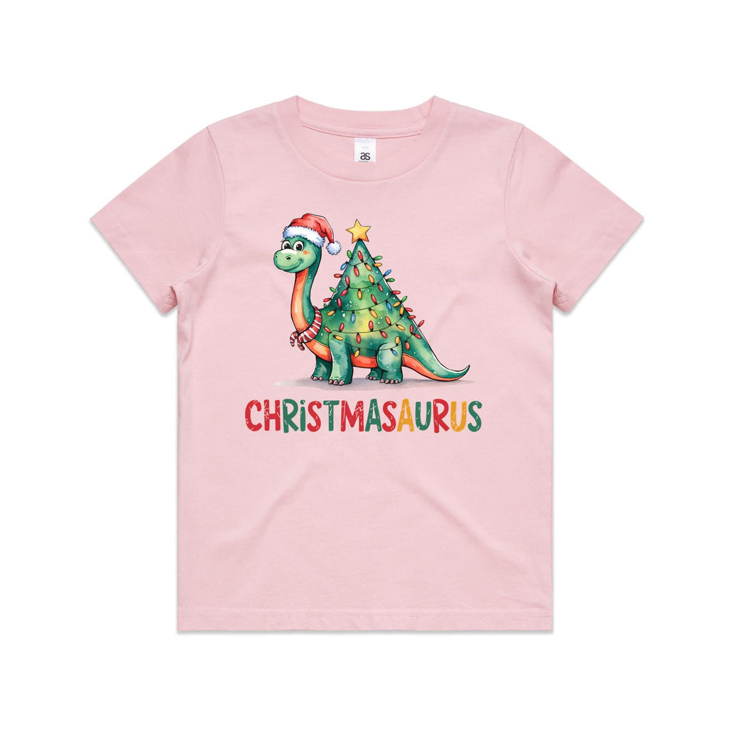 Christmasaurus, Christmas Dinosaur - Kids T-shirt
