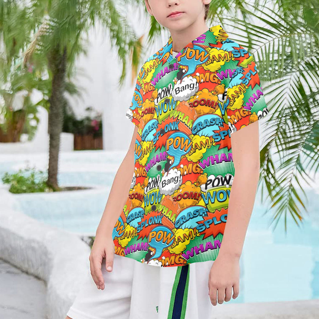 Comic Book 2 - Senior Kids Hawaiian Shirt